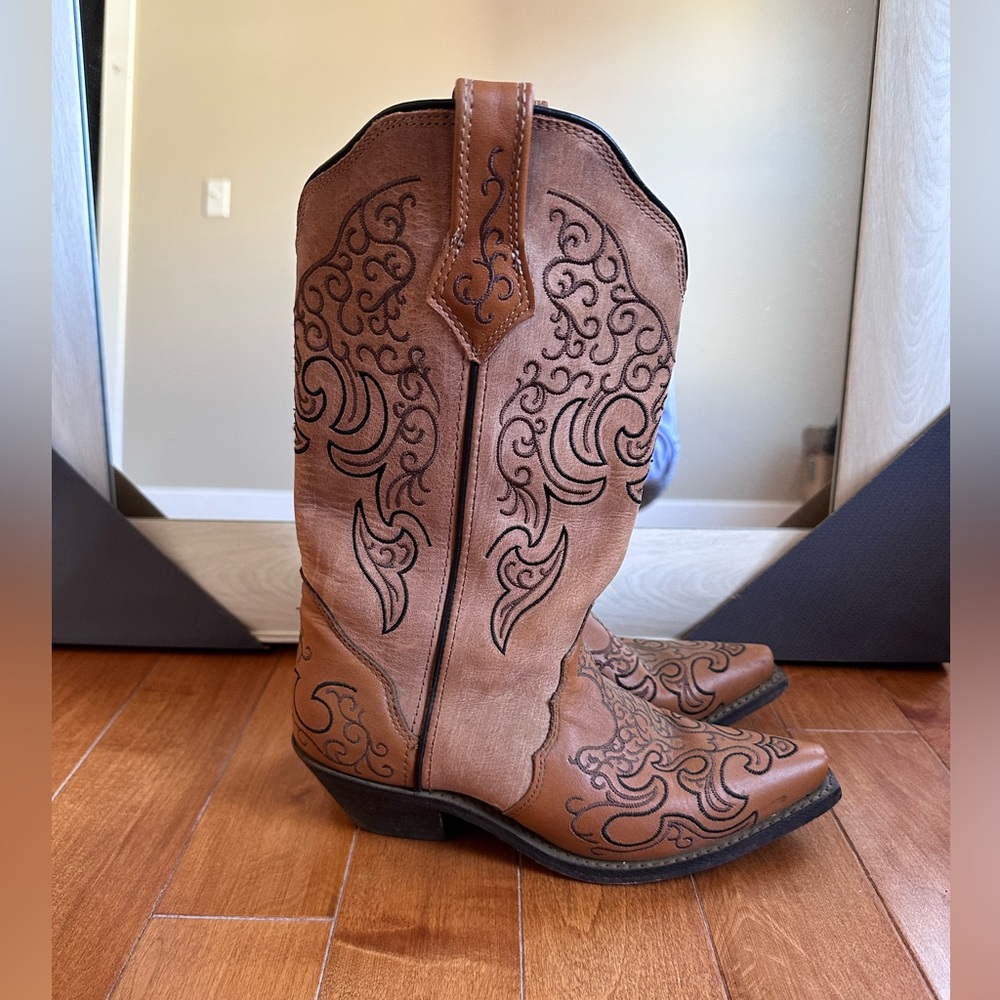 leather cossacks boots